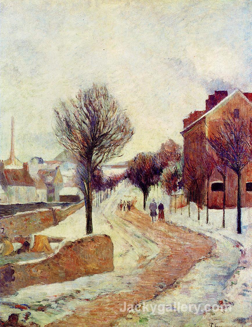 Suburb under Snow by Paul Gauguin paintings reproduction